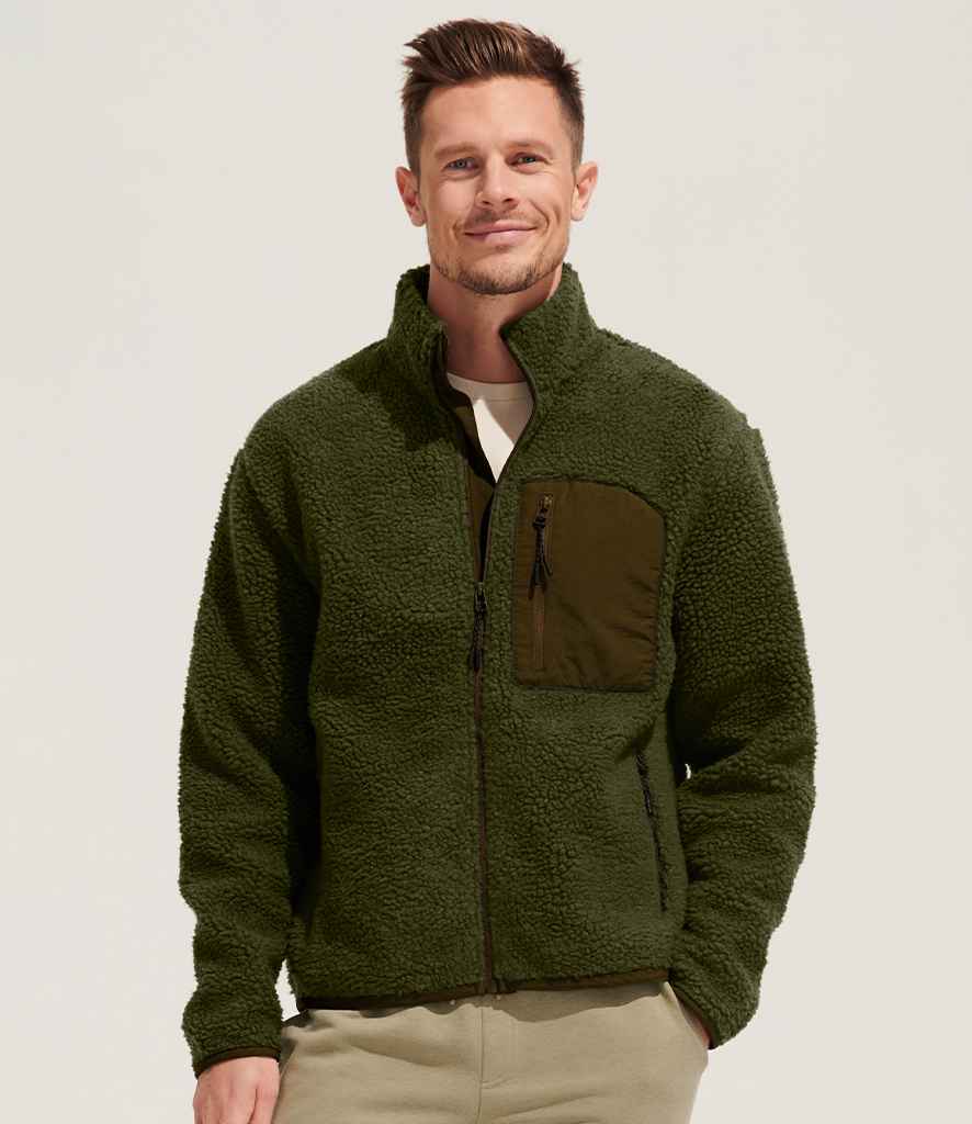Army green deals sherpa jacket